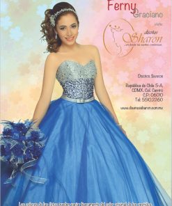 blue crystal princess dress