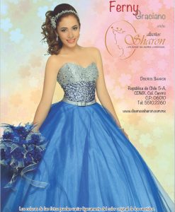 blue crystal princess dress