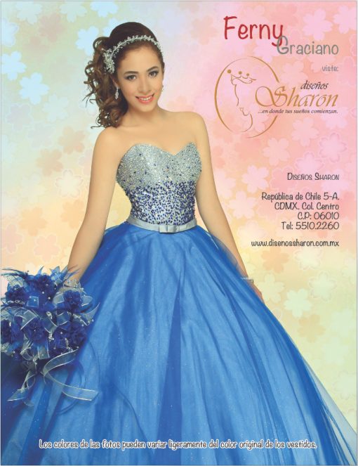 blue crystal princess dress